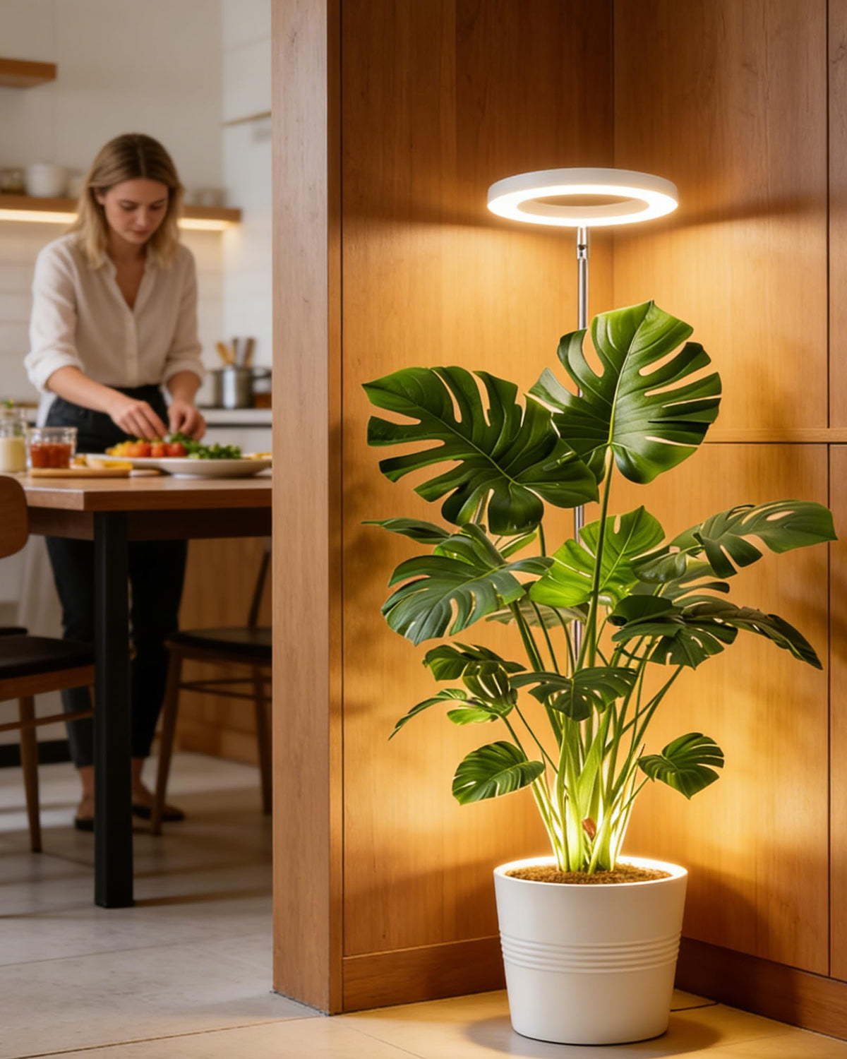 Yadoker lighting covers a wide area for multiple plants.
