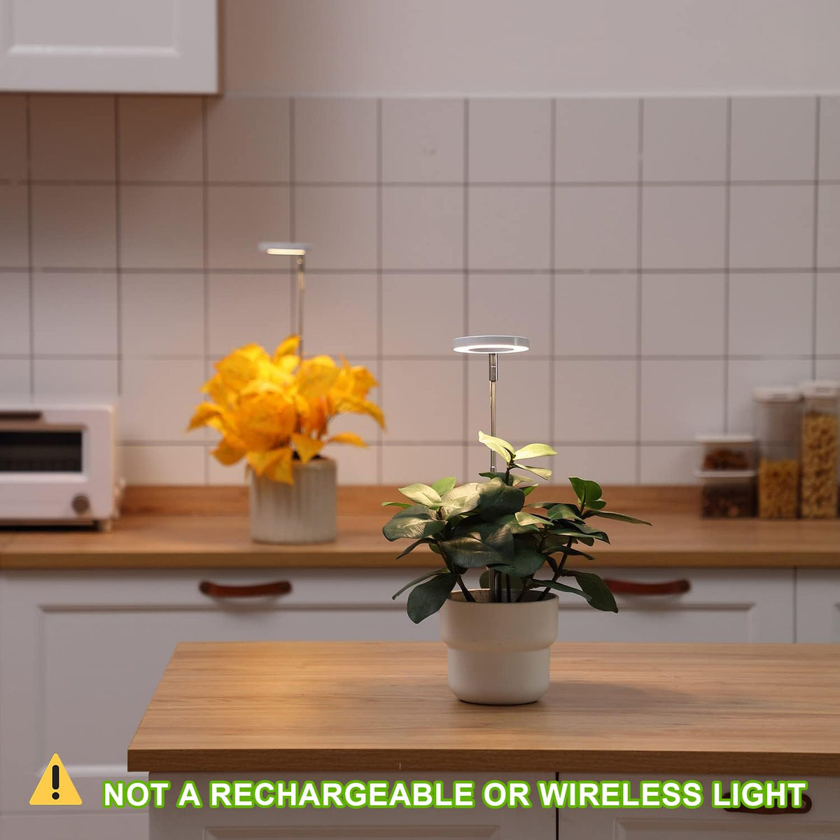 Yadoker LED growing light with adjustable height for multiple plants.
