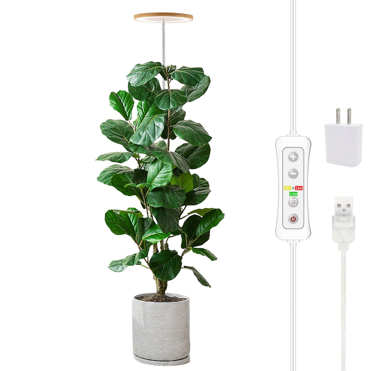 yadoker plant grow light full spectrum front view enhances indoor plant growth