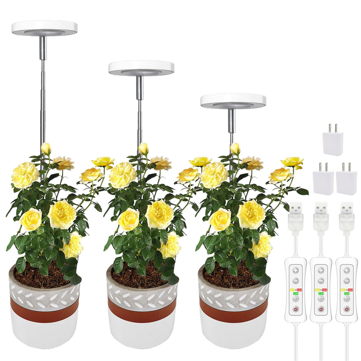 Yadoker plant grow light full spectrum for indoor greens and healthy growth