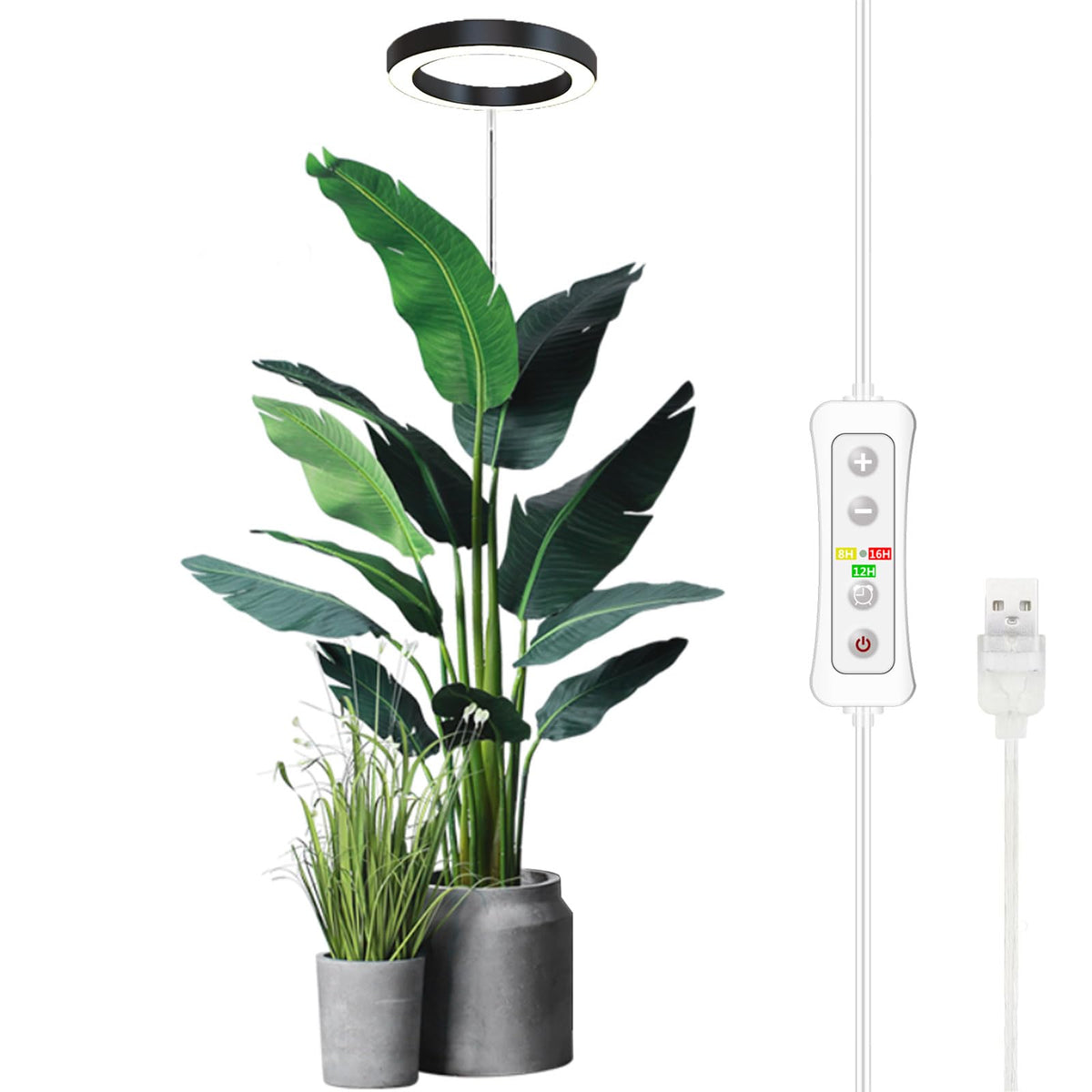 Yadoker plant grow light full spectrum supports indoor plant growth year round.
