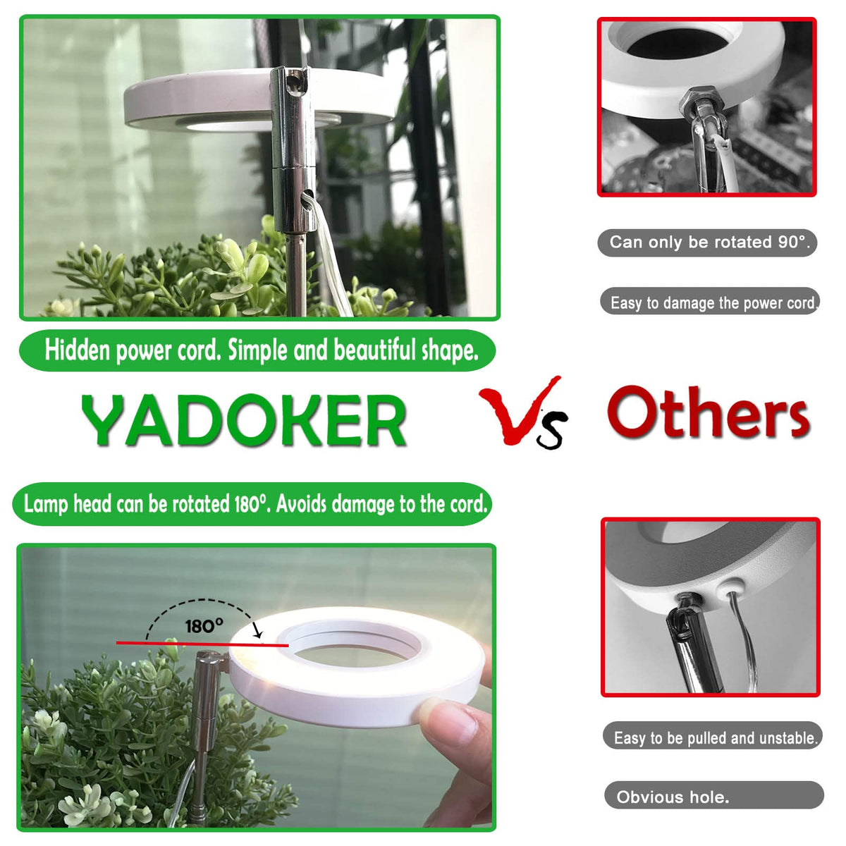 Yadoker office desk setup brings compact grow light to dim corners