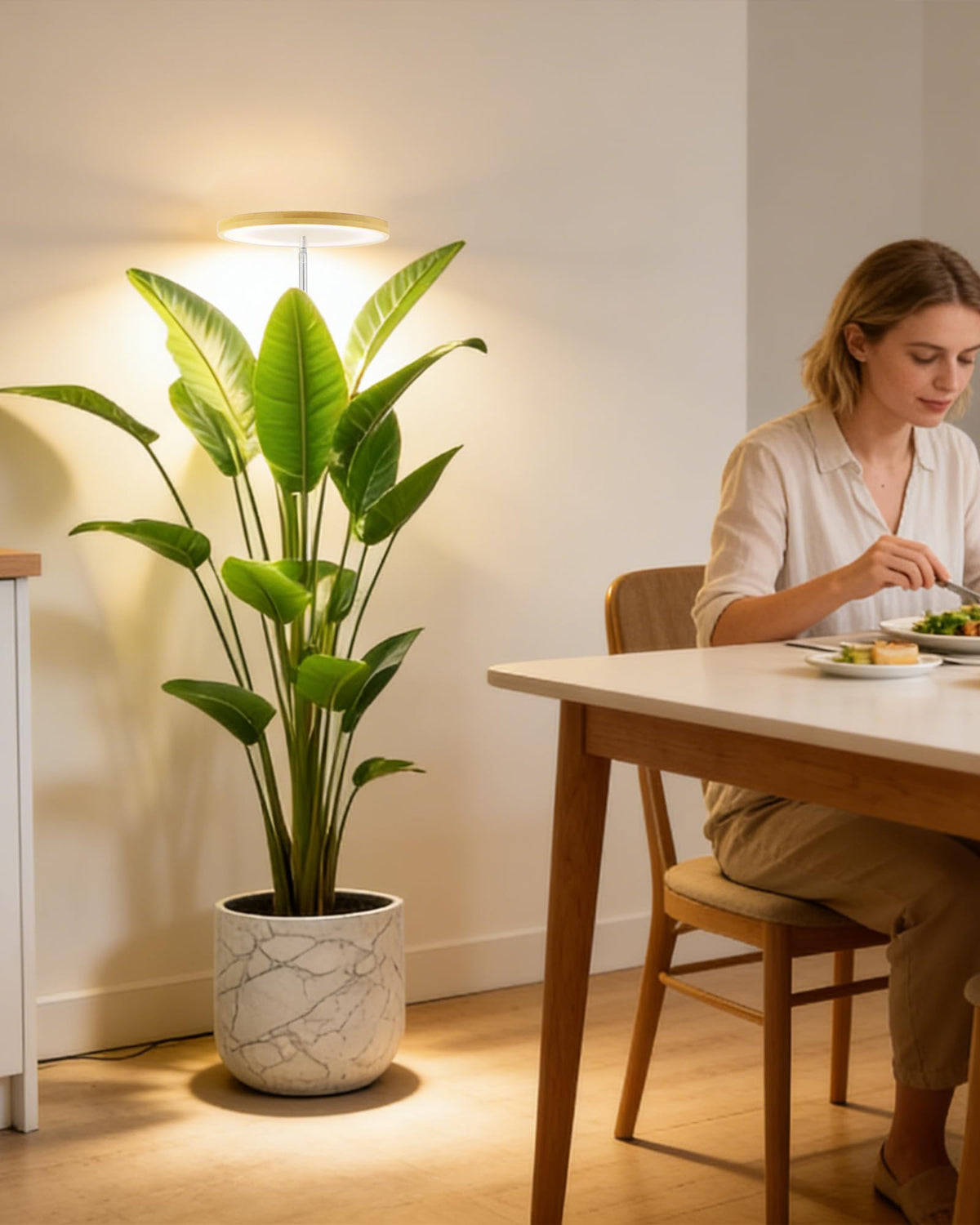 yadoker sleek bamboo base blends with home decor