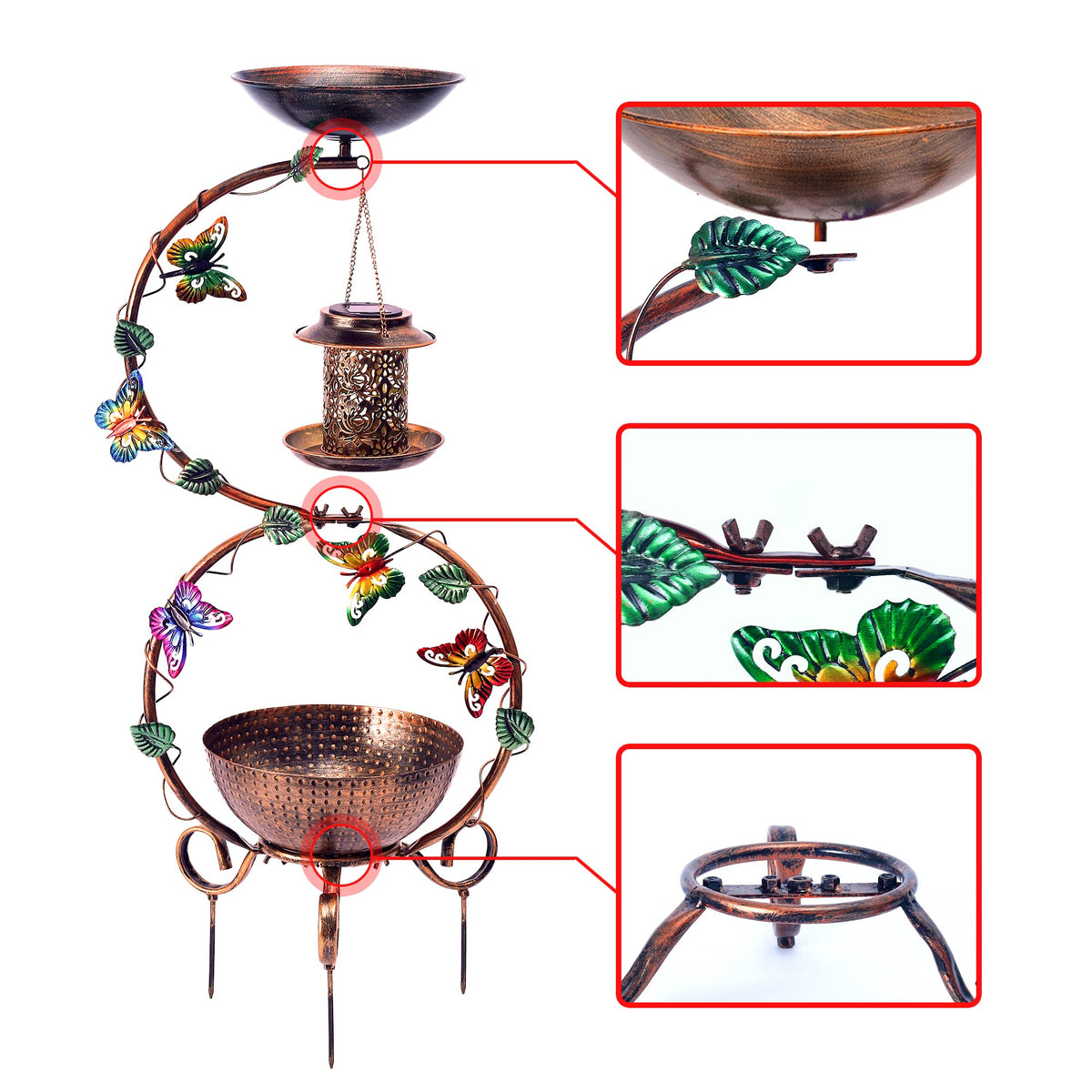 YADOOLIFE porch-friendly garden decor that invites birds year-round.