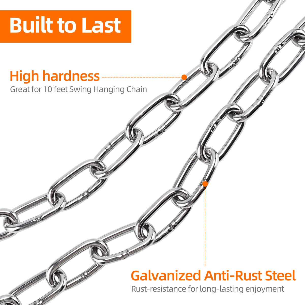 Yaeccc 105-inch chains assembly demonstrates extended reach for higher ceilings and versatile mounting