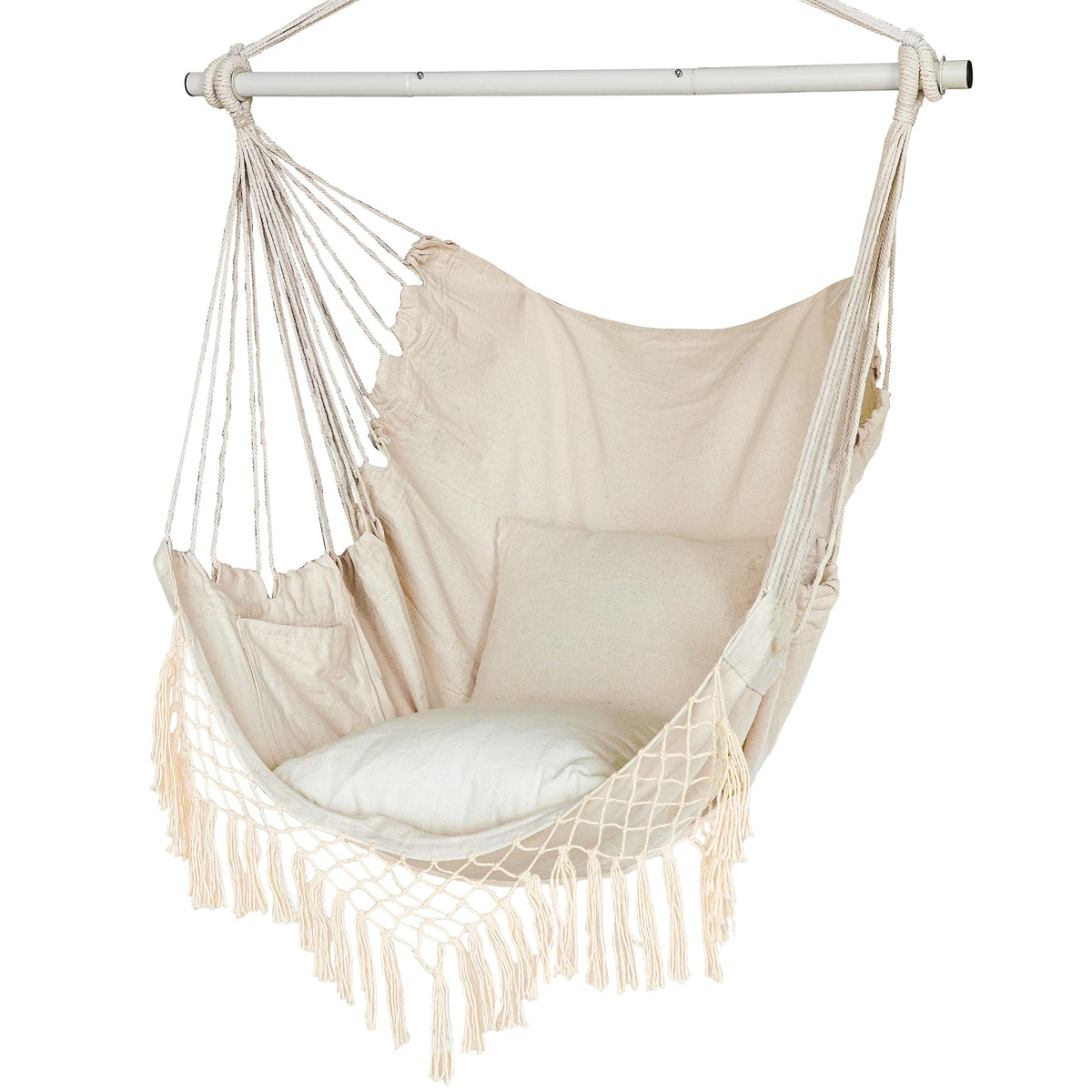 YAERSI Hammock Chair foldable metal bar enables easy storage