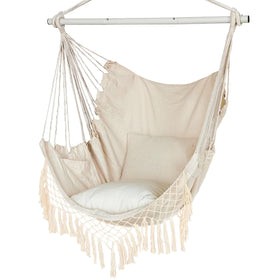 YAERSI Hammock Chair foldable metal bar enables easy storage