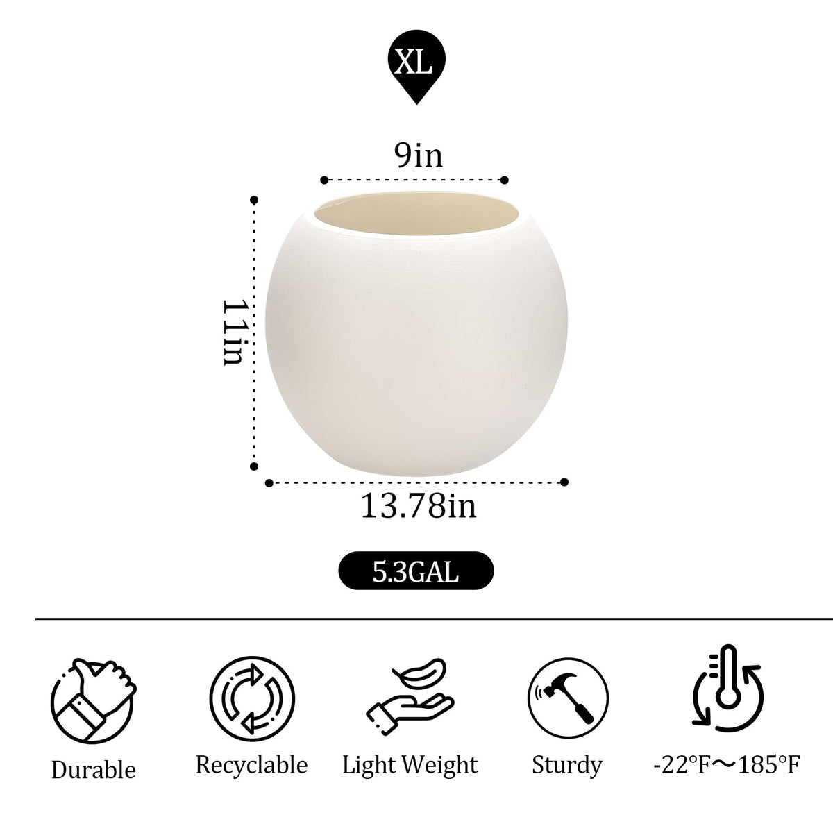 Yaghpy planter shown indoors and outdoors for versatile use.