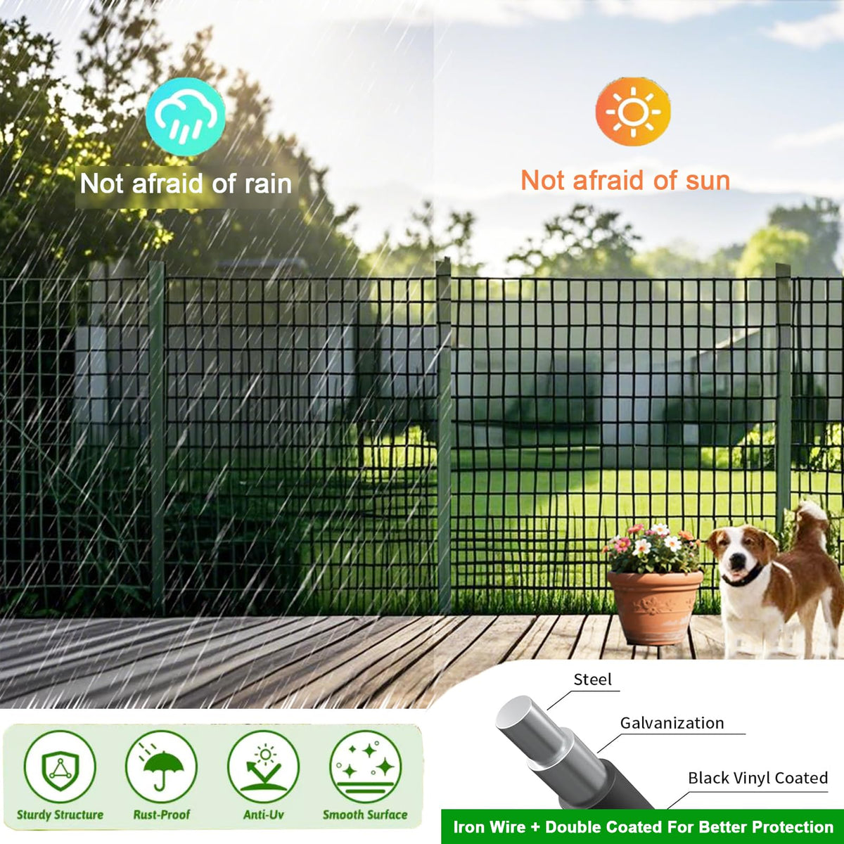 YAGJIA fencing used for pet enclosures like rabbits or small dogs.
