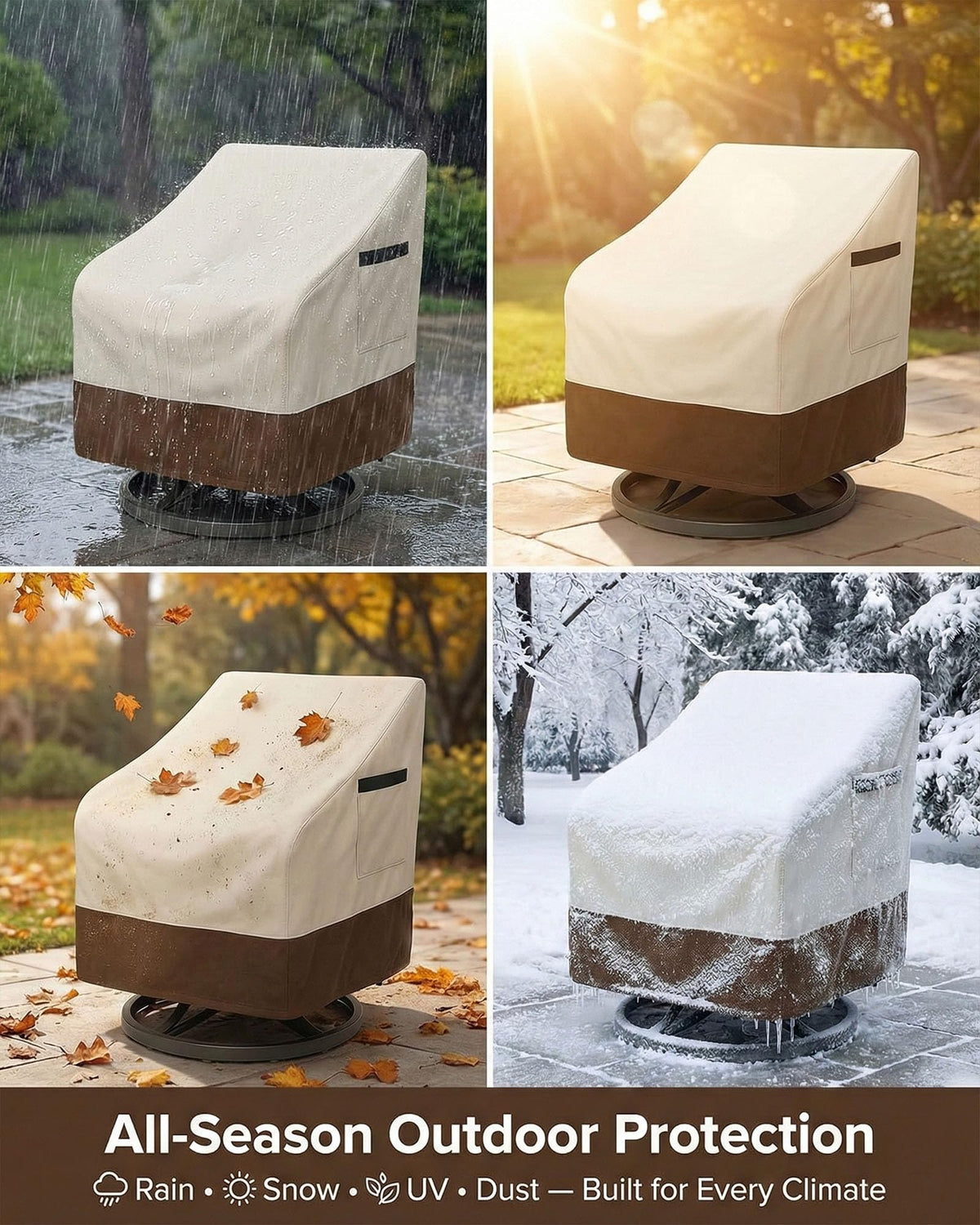 Yagvany beige brown two-pack offers versatile year-round coverage.