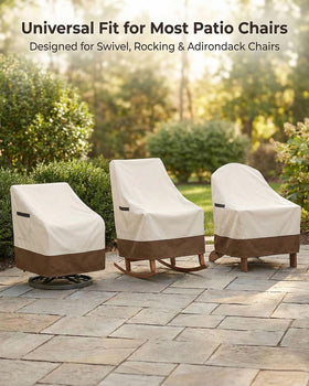 Yagvany waterproof chair cover for rocking chairs keeps outdoor seating dry.