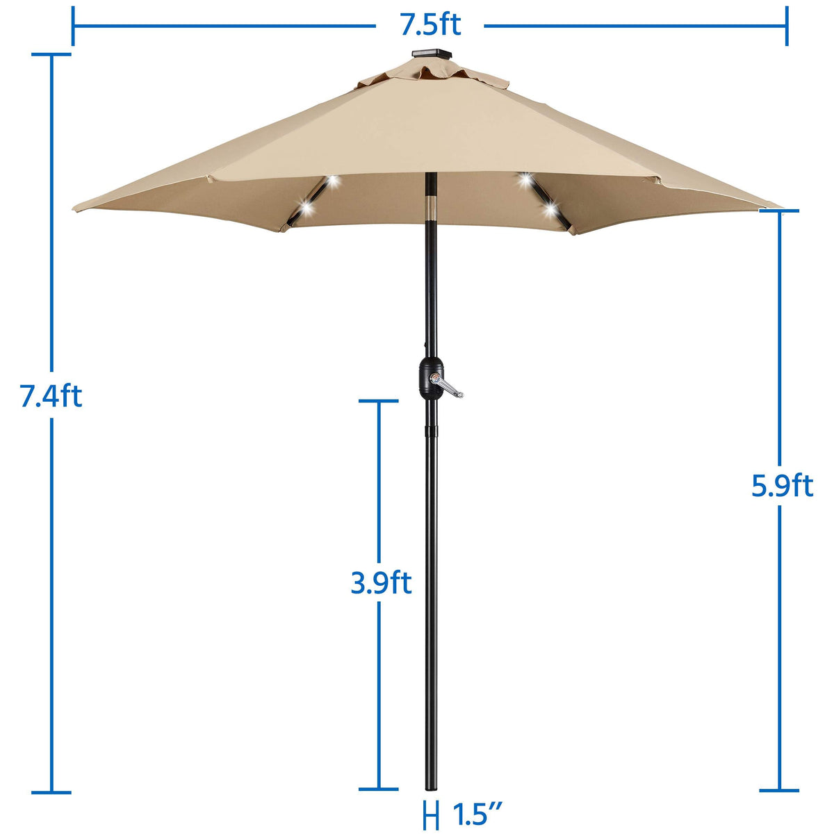 Yaheetech anti-rust pole ensures durable outdoor performance.