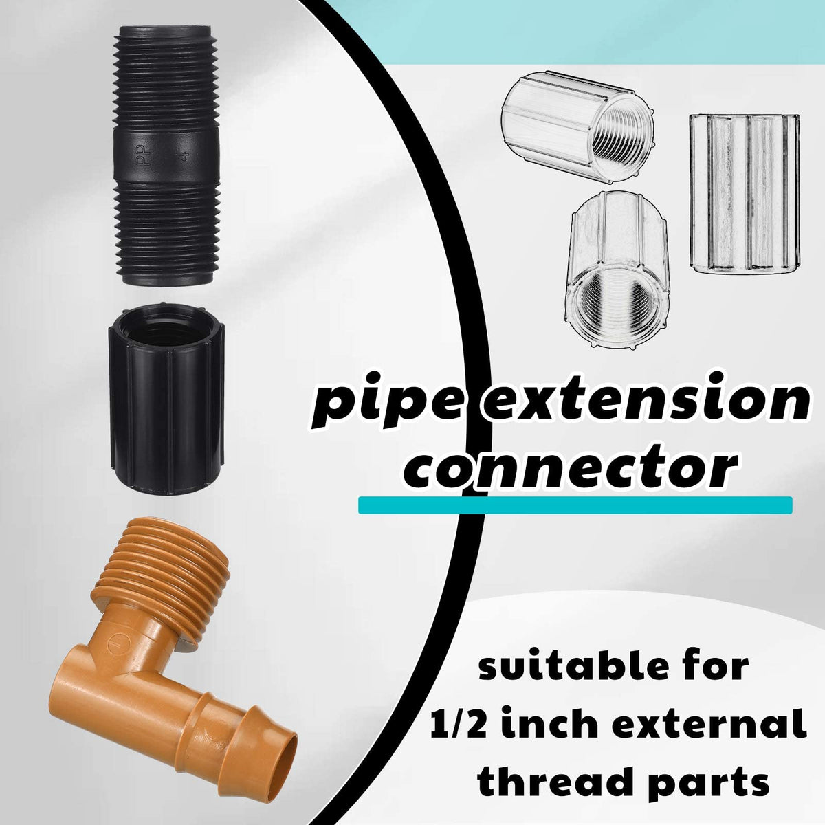 Yahenda PVC irrigation fittings keep garden hoses stable and leak-free.