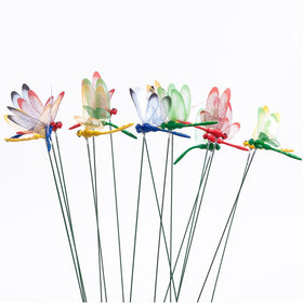Yahpetes spring-connected dragonflies quiver in breeze for lifelike motion.