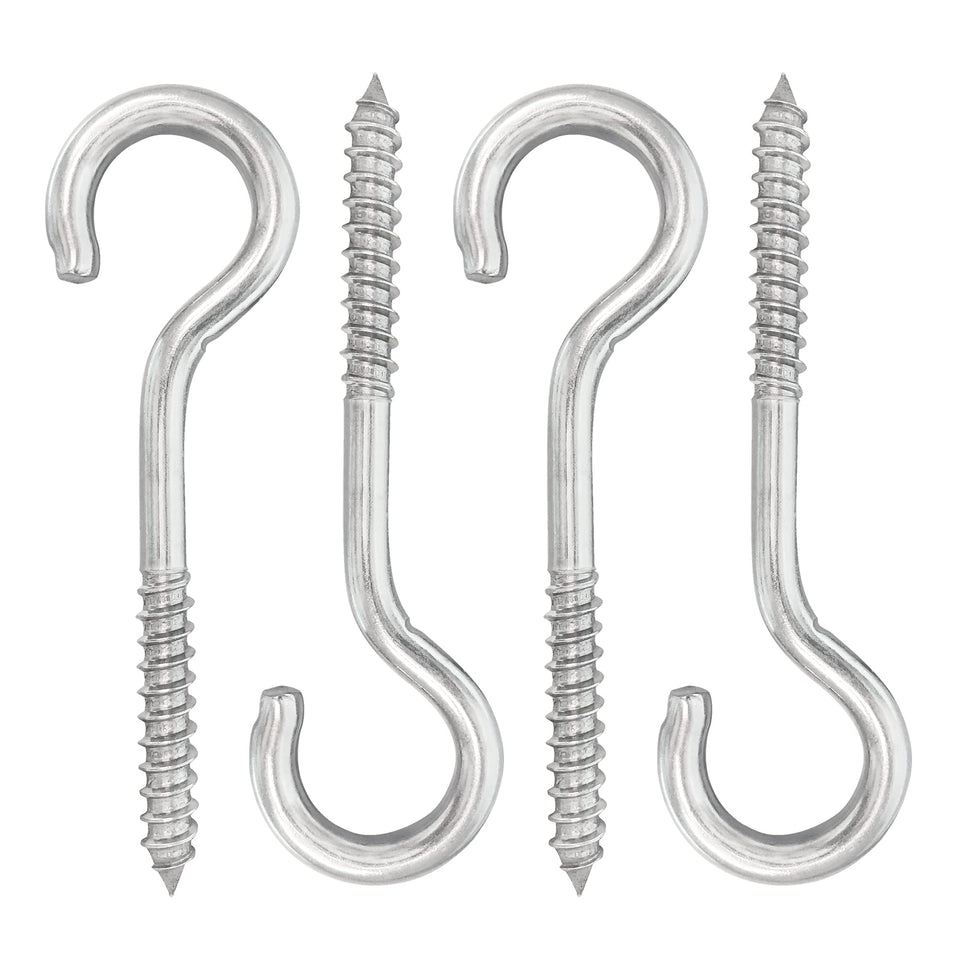 YAIRMIS 5-inch screw eye hook front view for secure wall mounting.