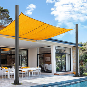 Yakmax 2-pack shade poles with secure base for outdoor shade on decks