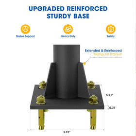 Yakmax 10 ft shade pole three-section design enables flexible height