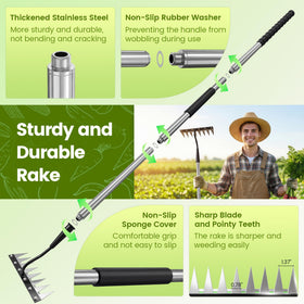 YALEENT weed removal in action shows effortless garden cleanup.