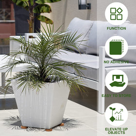 Yalikop anti-slip planter feet stabilize pots on wet or smooth floors.