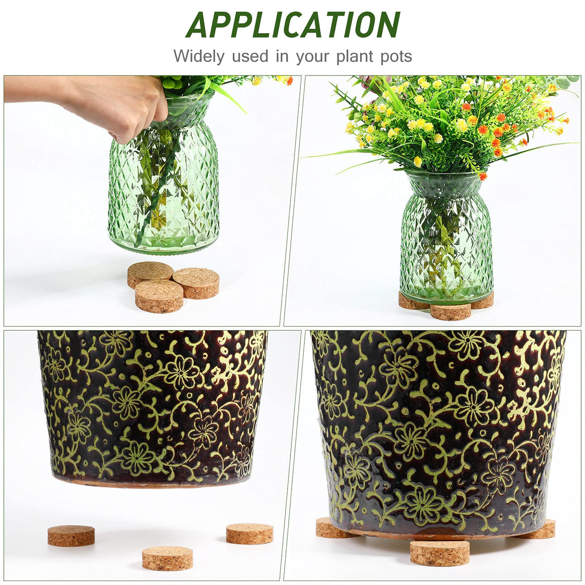 Yalikop corkwood risers resist dampness and protect floors.