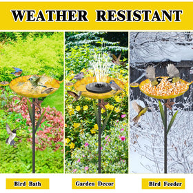 YALINKA bird feeder beside the bowl for easy feeding.