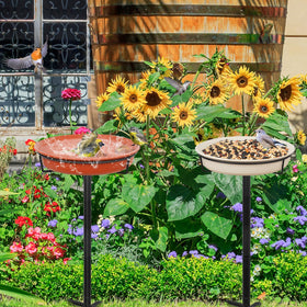 YALINKA birdbath garden decor adds elegance and wildlife appeal.