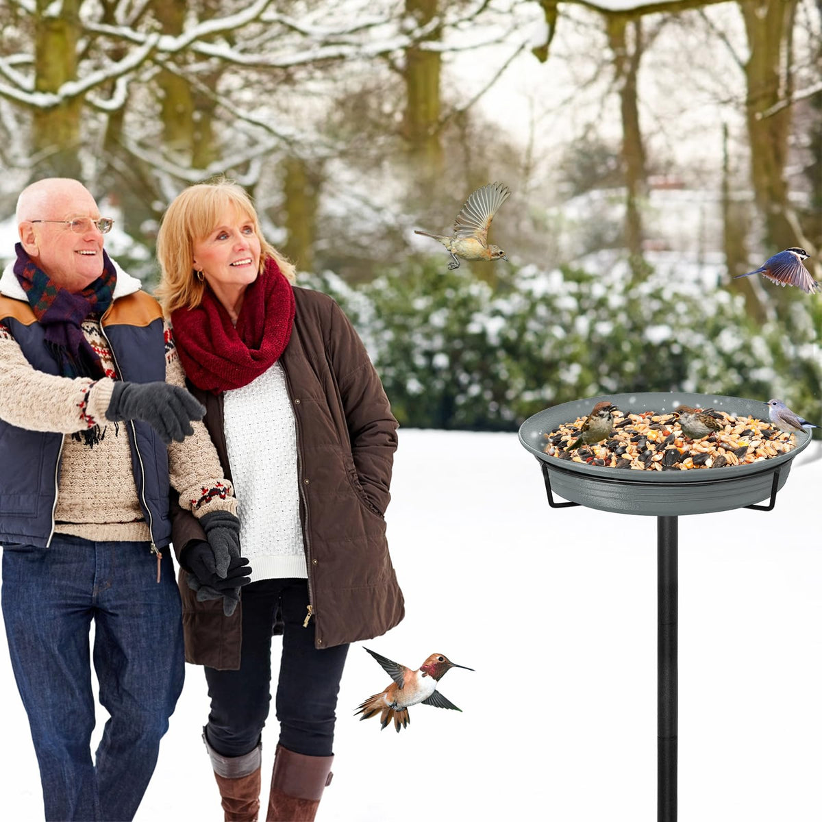 Stylish garden decor that attracts birds and brightens outdoor spaces