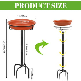 YALINKA birdbath with stake shows sturdy support for stable outdoor use.