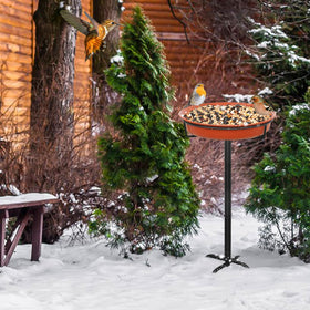 YALINKA birdbath in sunlight invites birds and brightens outdoor spaces.