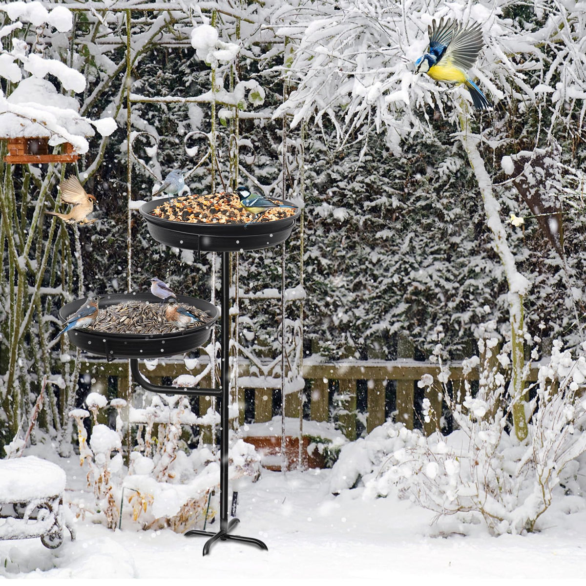 YALINKA black garden decor that attracts wildlife and adds style.