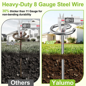 Yalumo 8-gauge landscape stakes 6-inch offer rugged strength for tough ground.