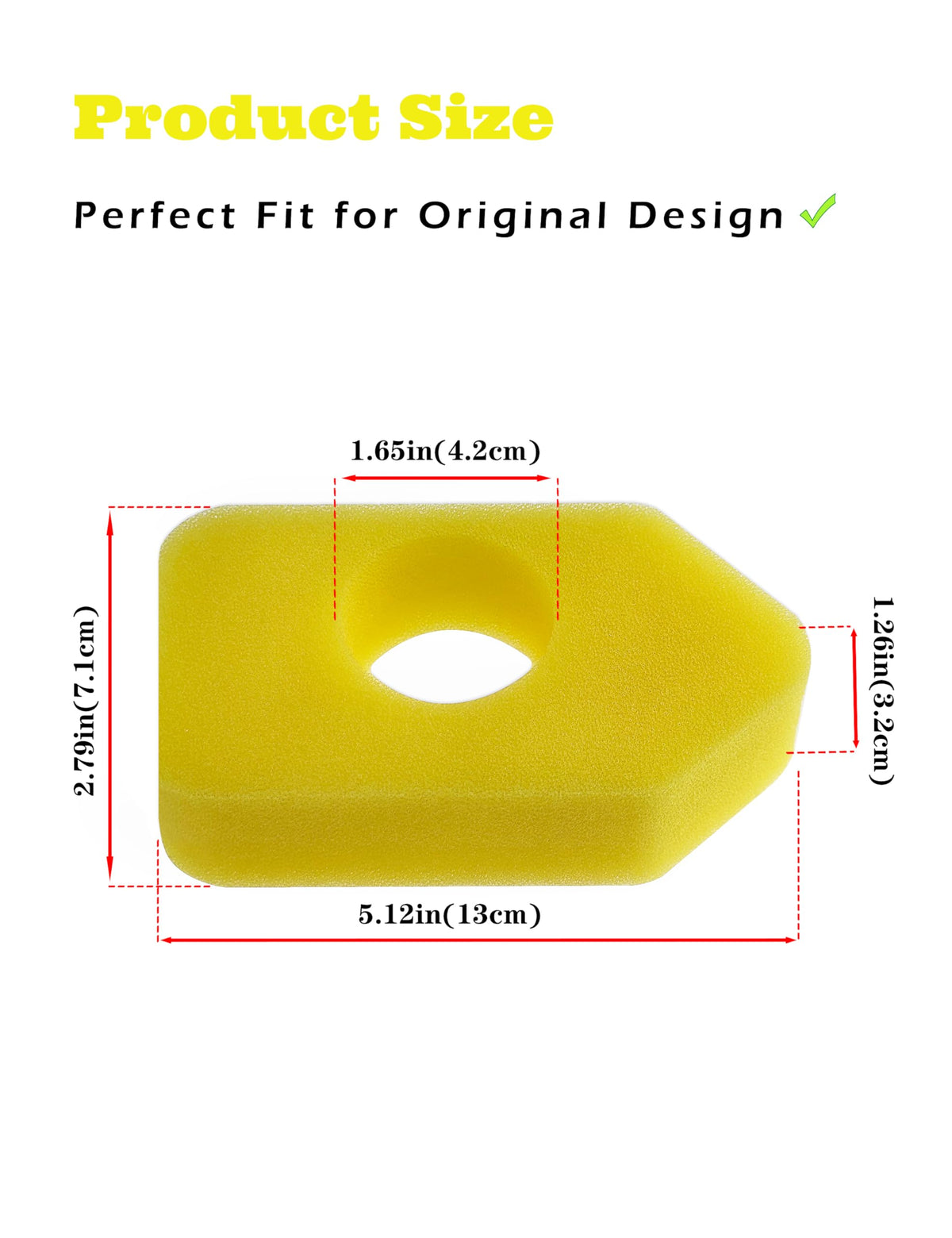 YAMAKATO 698369 foam filter close-up with OEM-density materials