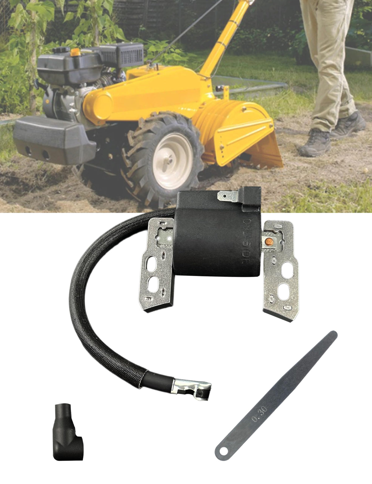 YAMAKATO magneto kit packaging and contents ready for lawn mower maintenance