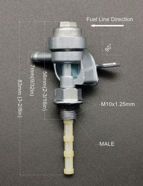 YAMAKATO petcock with M10x1.25 threading view for easy installation
