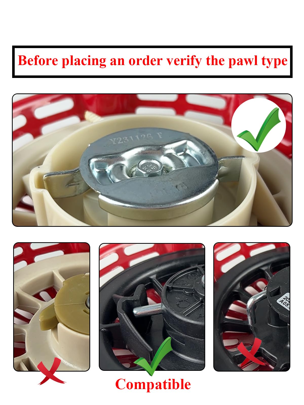 YAMAKATO pull cord assembly with durable rope for Honda starters.