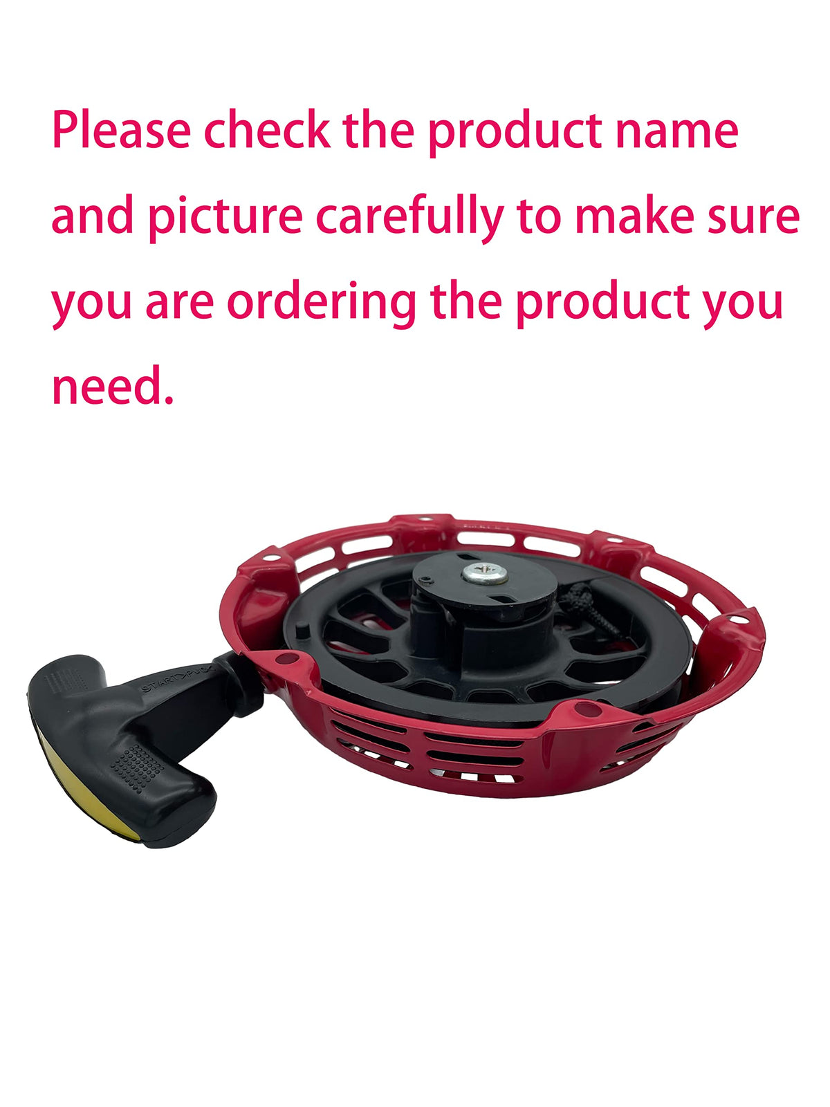 In-use image on a generator or tiller