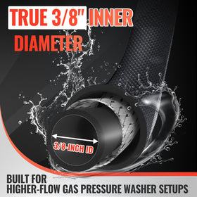 YAMATIC 4000 PSI hot-water rated hose delivers powerful cleaning up to 212F