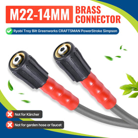 YAMATIC 50ft hose offering extended reach for residential cleaning.