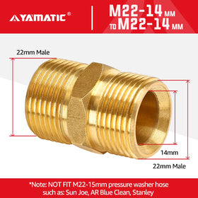 YAMATIC extension hose assembly shows extended reach for easier cleaning.