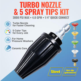 YAMATIC five-pattern spray tips set for versatile washing tasks.
