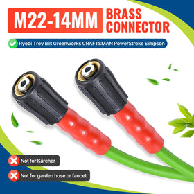 YAMATIC green pressure washer hose in action for home cleaning tasks