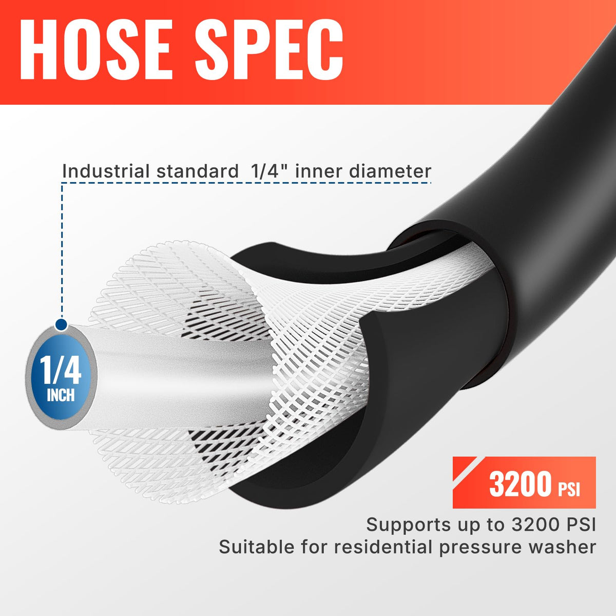 YAMATIC hose connected to a car for patio cleaning setup.