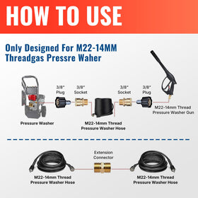 Kink-resistant YAMATIC hose design supports smooth water flow during cleaning.