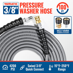 YAMATIC hose 360° swivel connector for smoother operation under pressure.