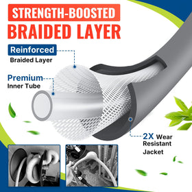 YAMATIC non-marking jacket keeps surfaces clean during use.