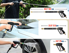YAMATIC compatible nozzle tips and foam cannon enable versatile cleaning tasks.