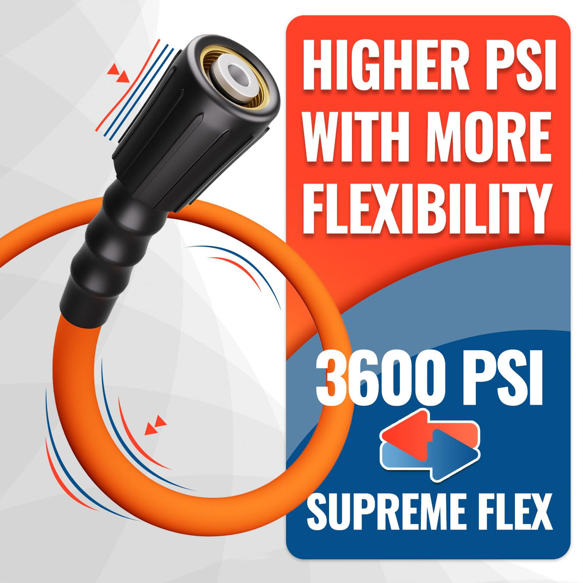 YAMATIC hose with 14mm brass fitting provides secure, leak-free attachment.