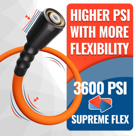 YAMATIC hose with 14mm brass fitting provides secure, leak-free attachment.