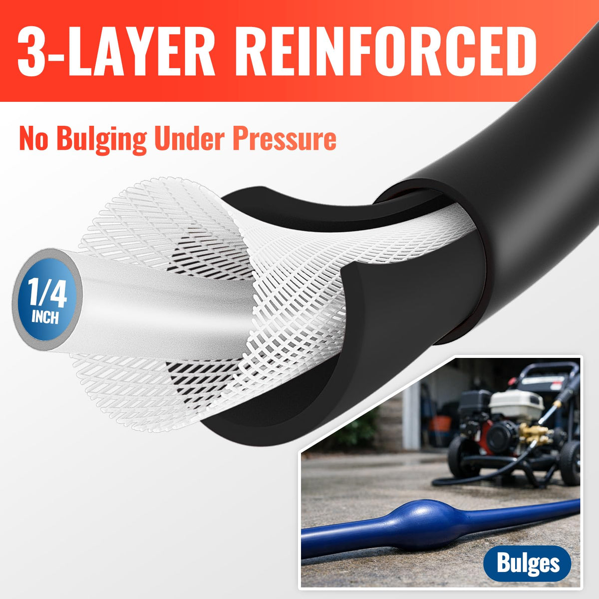 YAMATIC extended-reach design helps clean patios and driveways with less reattachment.