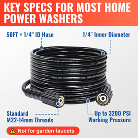 YAMATIC kink-resistant polyvinyl hose minimizes tangling for easier handling.